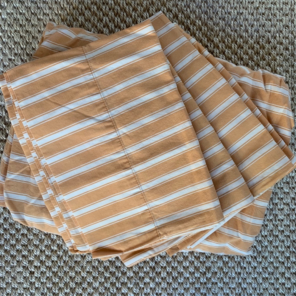 The Company Store Cantaloupe Stripe Bedding